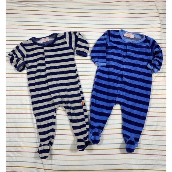 Magnificent Baby Magnetic Stripe Footed Sleeper Set – 9 Months (Bundle) - Picture 1 of 4